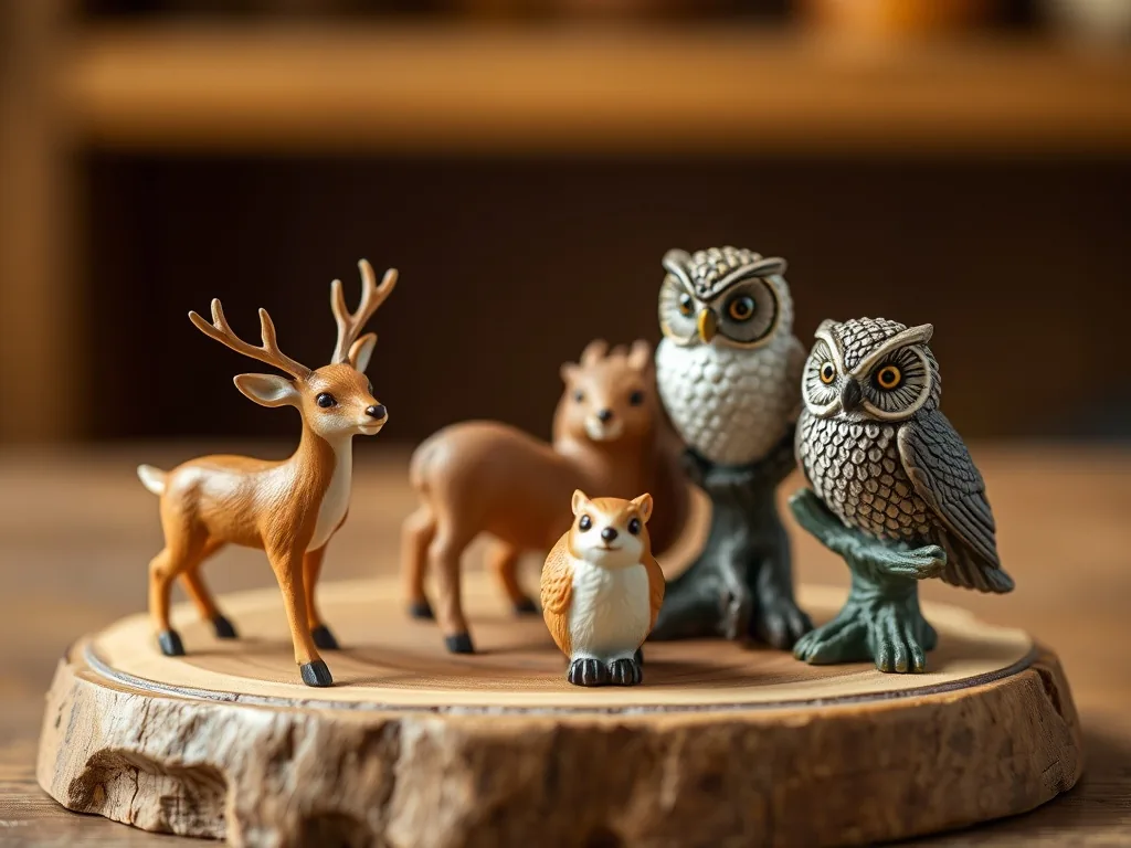 Animaux miniatures et statuettes en résine pour cadeaux et présentoirs