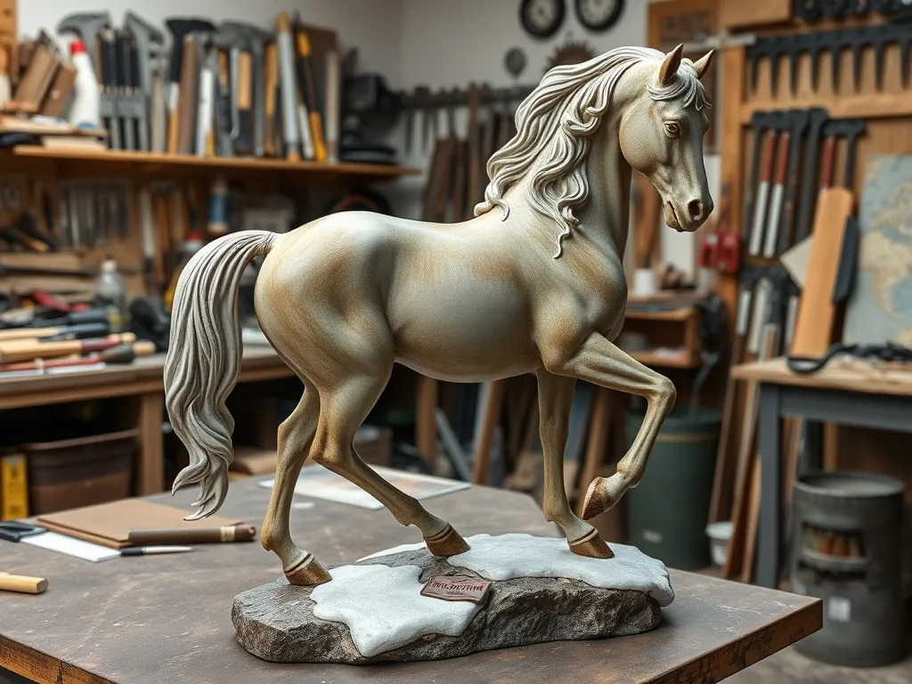 Sculpture animal résine sur-mesure en atelier d'artisan